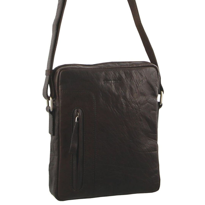 Pierre Cardin Rustic Leather iPad Bag in Brown (PC2794)