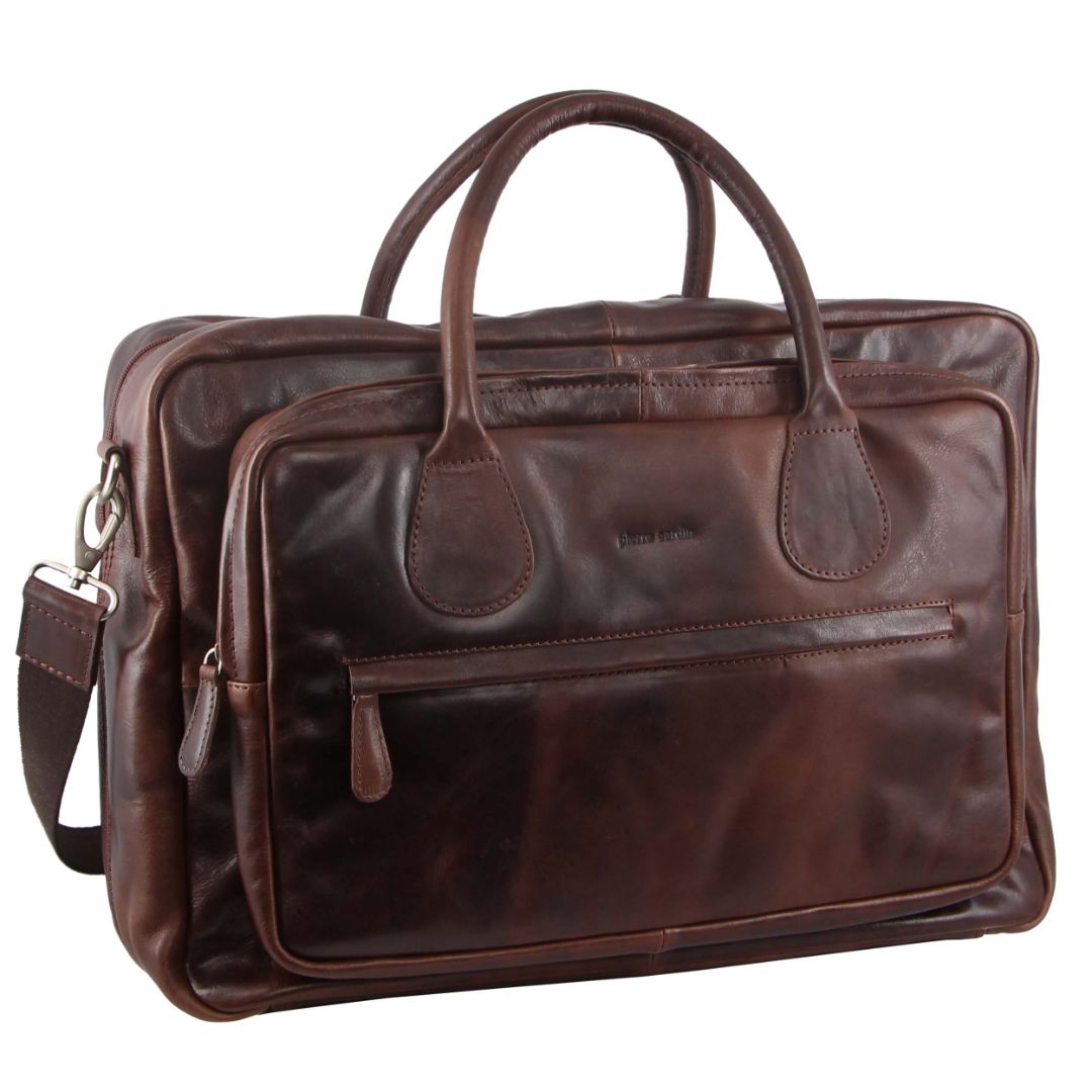 Pierre Cardin Rustic Leather Business Bag
