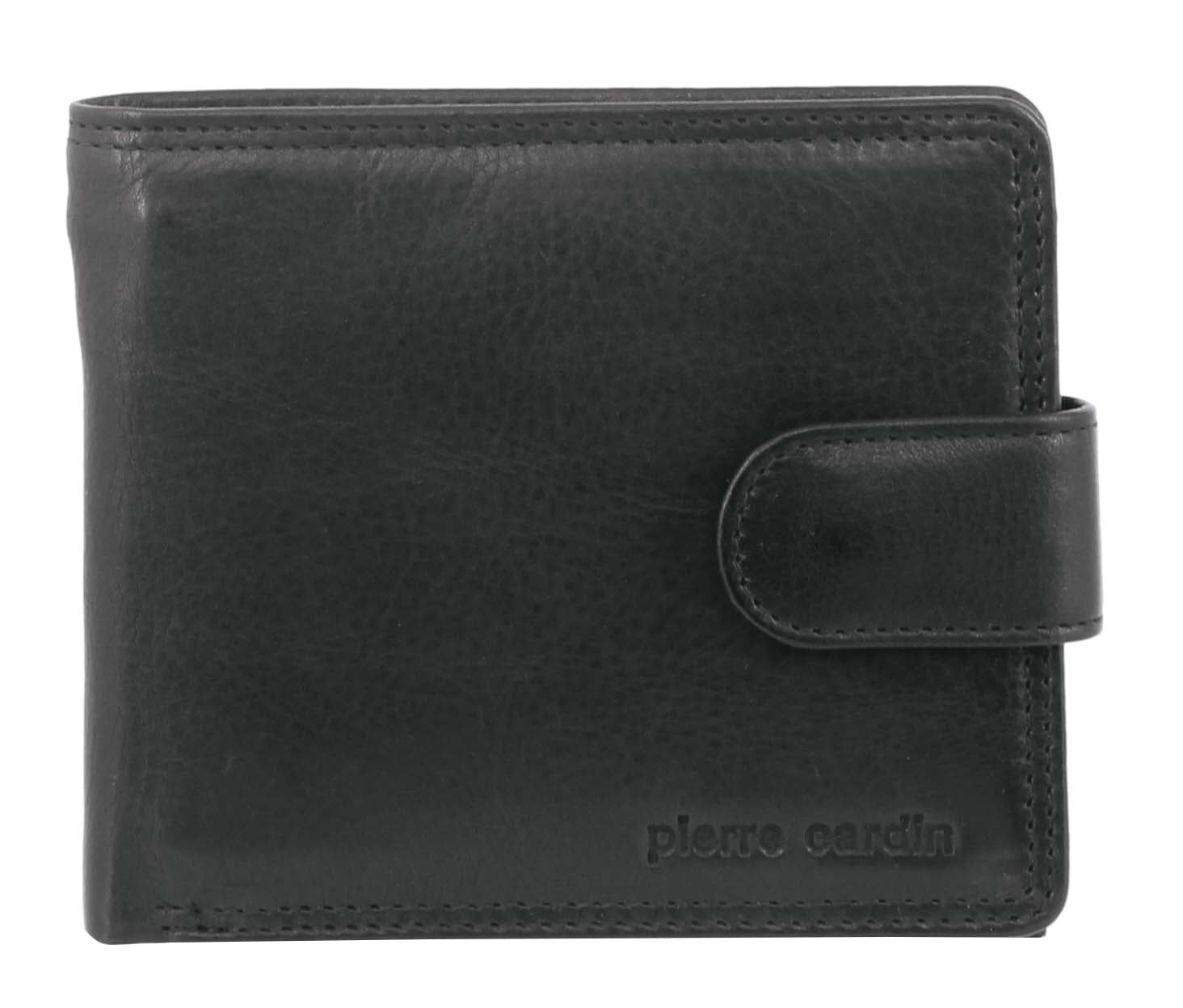 Pierre Cardin Rustic Leather Men's Wallet in Black