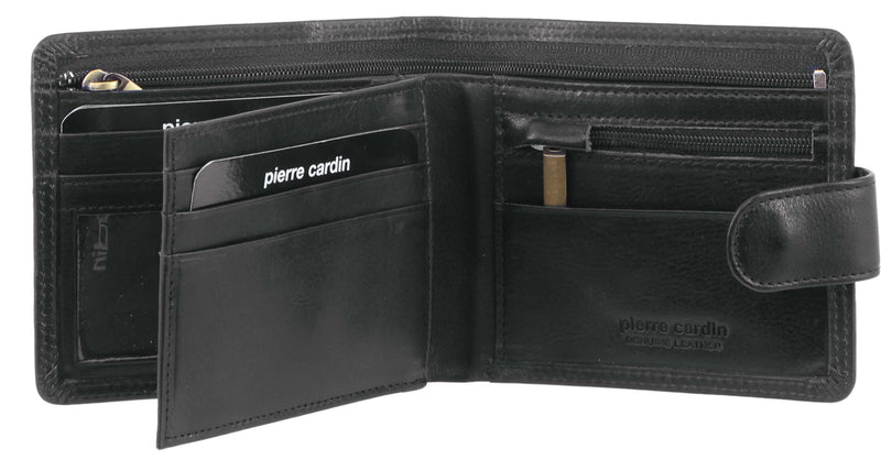 Pierre Cardin Rustic Leather Men's Wallet in Black (PC2813)