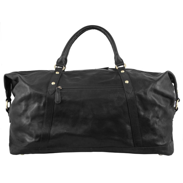 Pierre Cardin Rustic Leather Business/Overnight Bag in Black (PC2824)