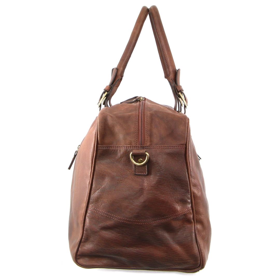Pierre Cardin Rustic Leather Business/Overnight Bag in Chocolate