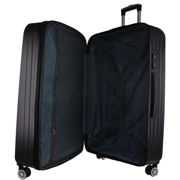 Pierre Cardin Hard Shell 3-Piece Luggage Set in Black (PC3249 BLK)