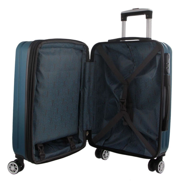Pierre Cardin Hard Shell 3-Piece Luggage Set in Teal (PC3249 TEAL)