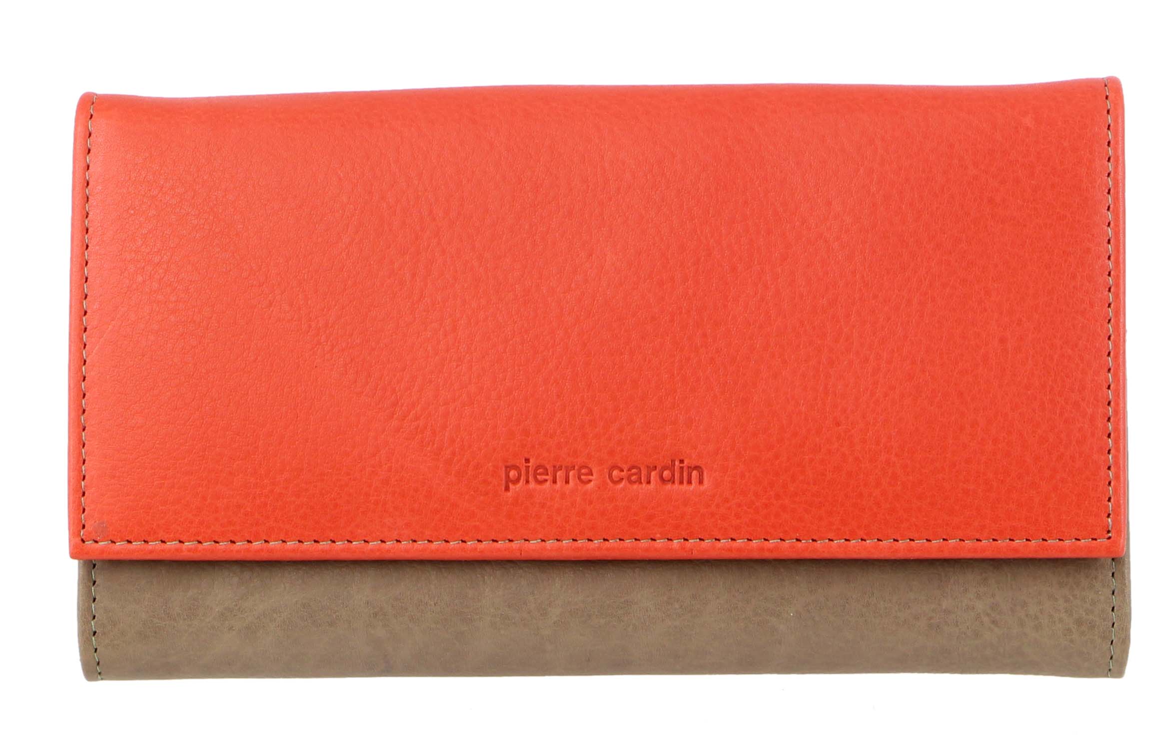 Pierre Cardin Multi Colour Leather Ladies Wallet in Orange