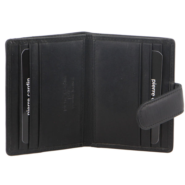 Pierre Cardin Men's Leather  Bi-Fold Card Holder/Wallet in Black (PC 3308)