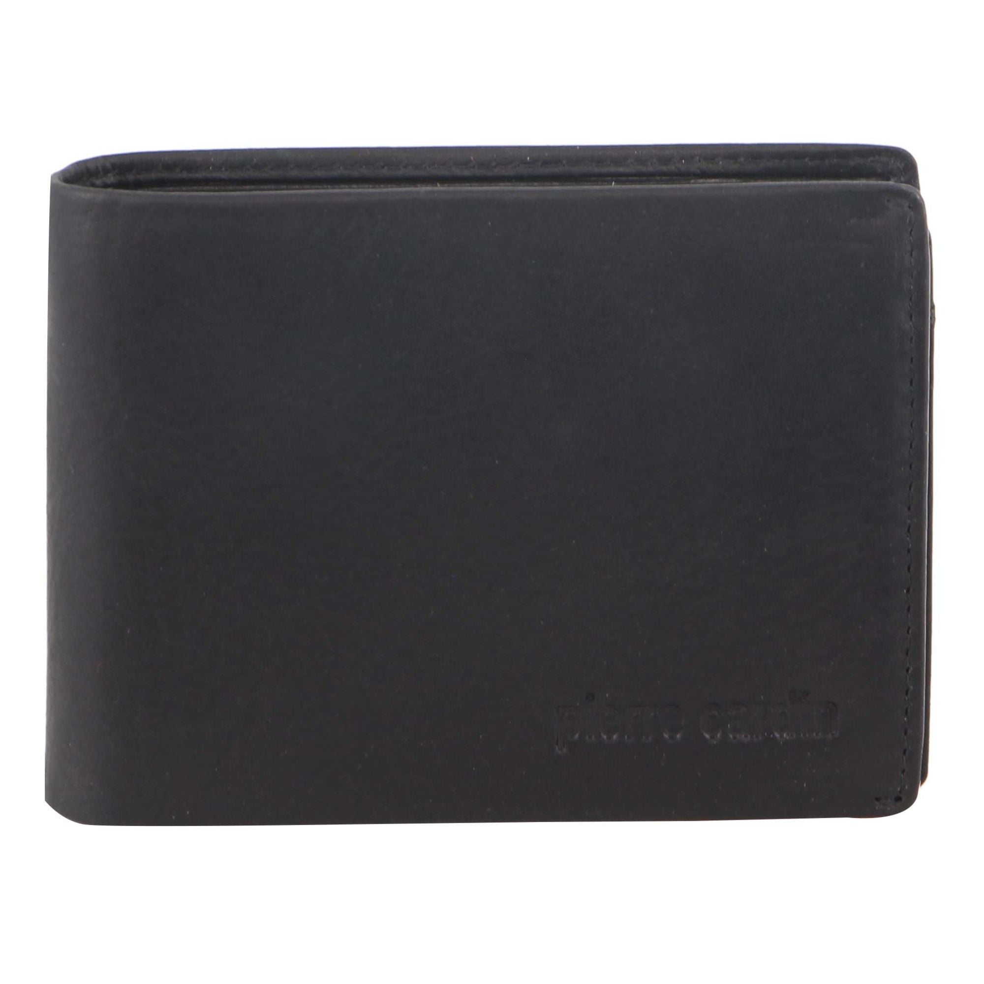 Pierre Cardin Rustic Leather Men's Bi-Fold Wallet in Black