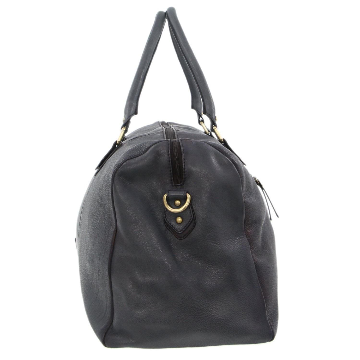 Pierre Cardin Smooth Leather Overnight Bag in Black