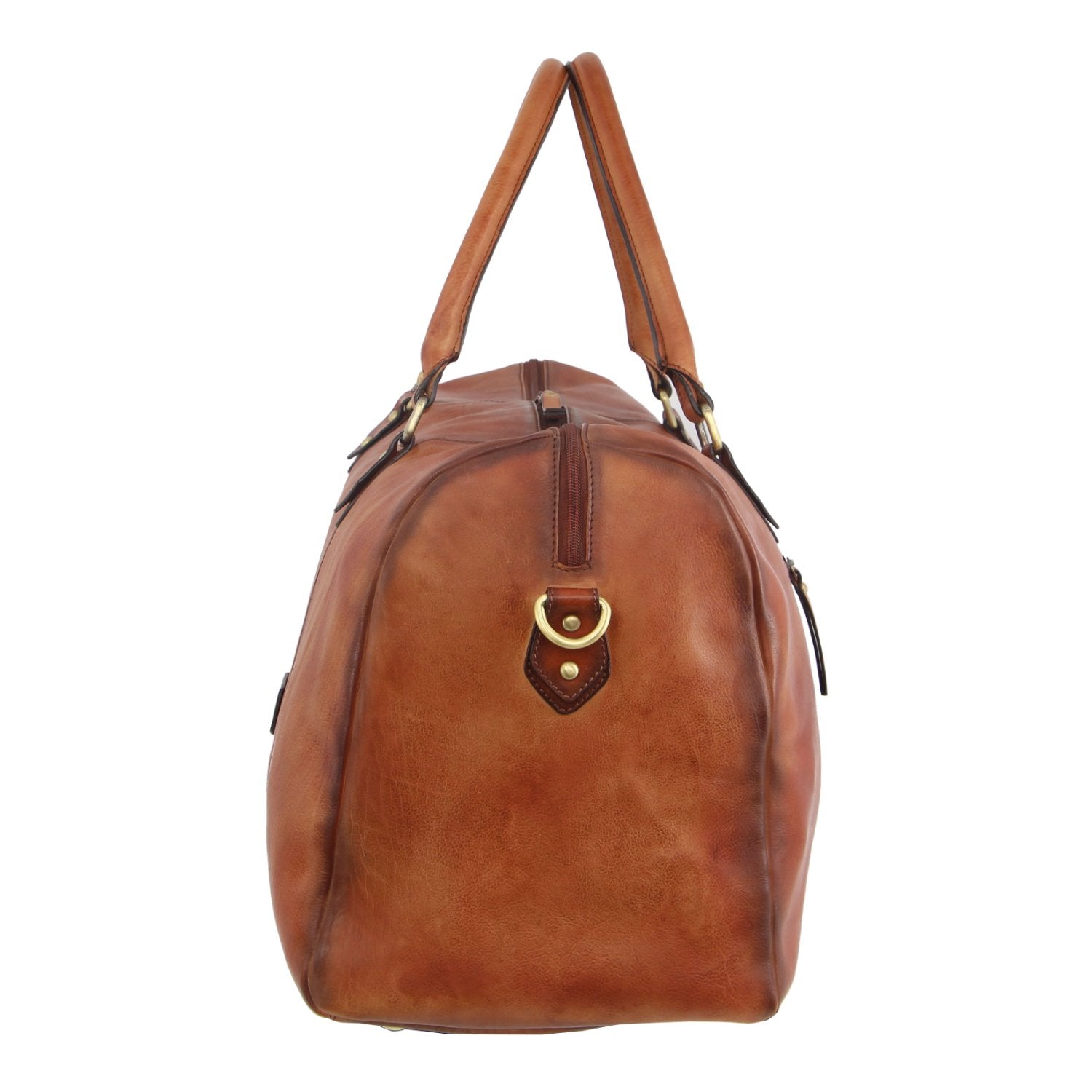Pierre Cardin Smooth Leather Overnight Bag in Cognac