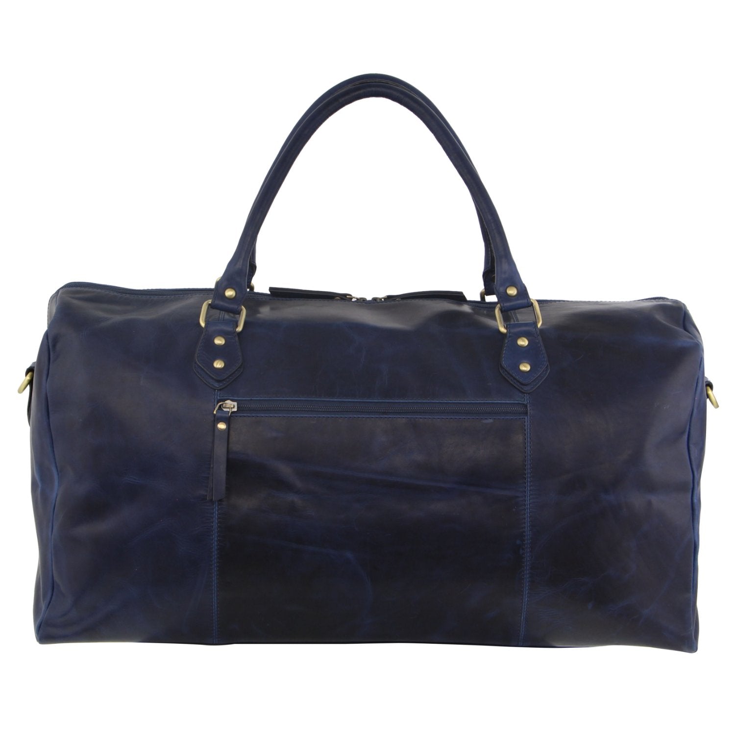 Pierre Cardin Smooth Leather Overnight Bag in Midnight