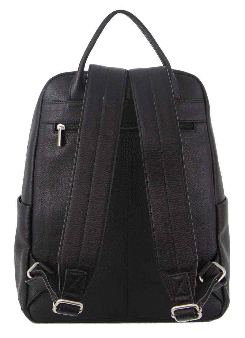 Pierre Cardin Leather Laptop/Business Backpack