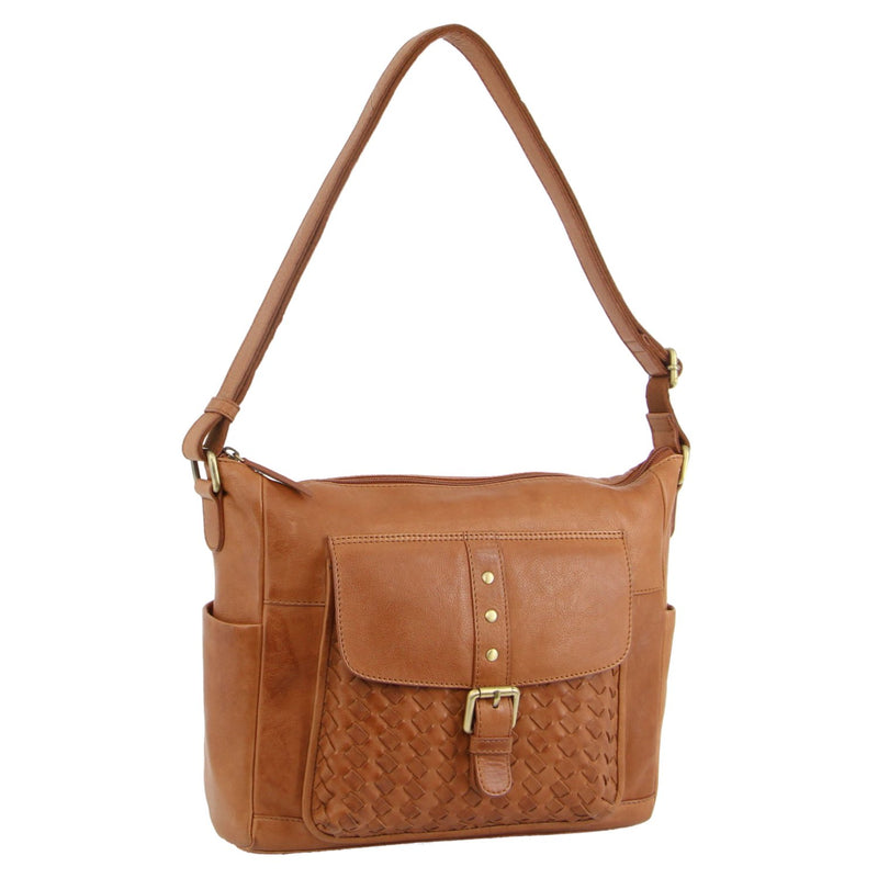 Pierre Cardin Woven Leather Ladies Crossbody Bag