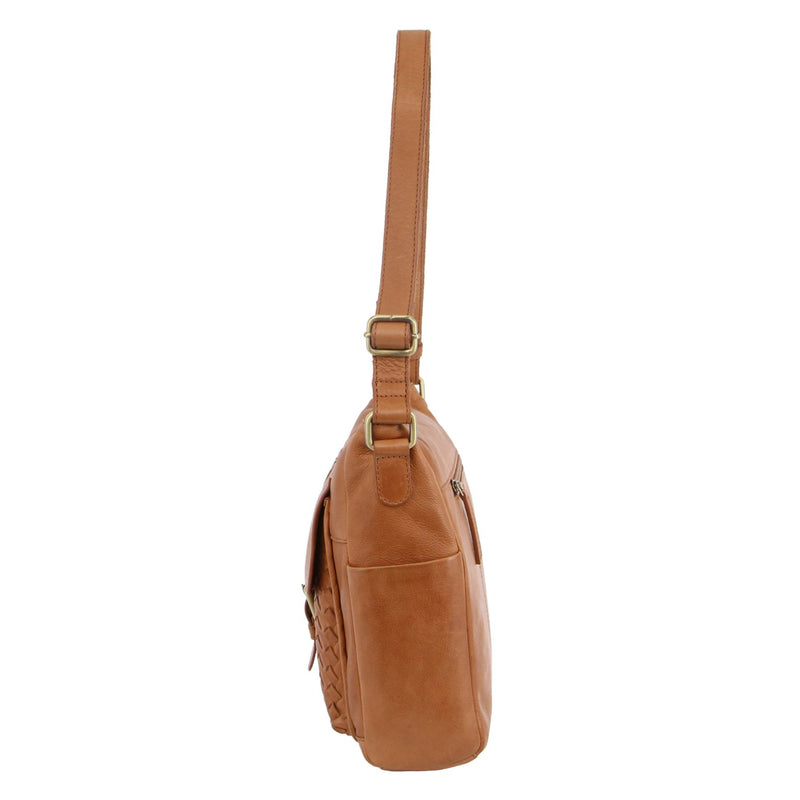 Pierre Cardin Woven Leather Ladies Crossbody Bag