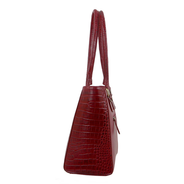 Pierre Cardin Croc-Embossed Leather Shoulder Bag
