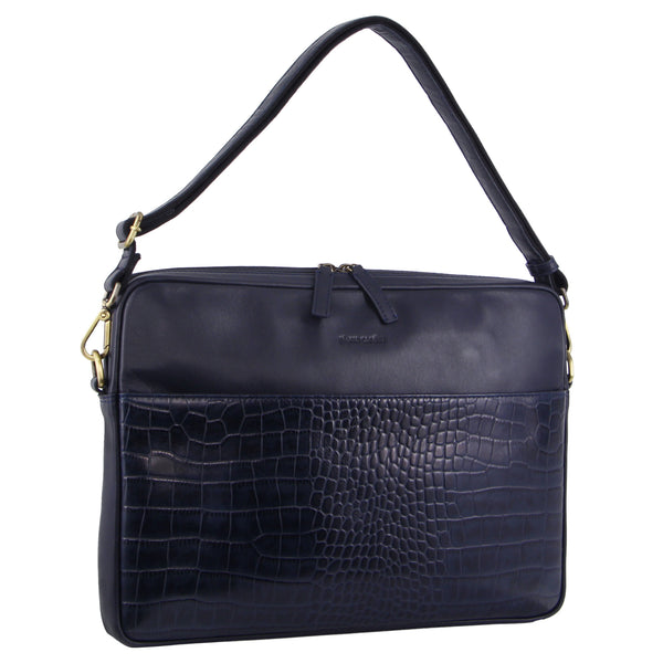 Pierre Cardin Croc-Embossed Leather Business Computer Bag