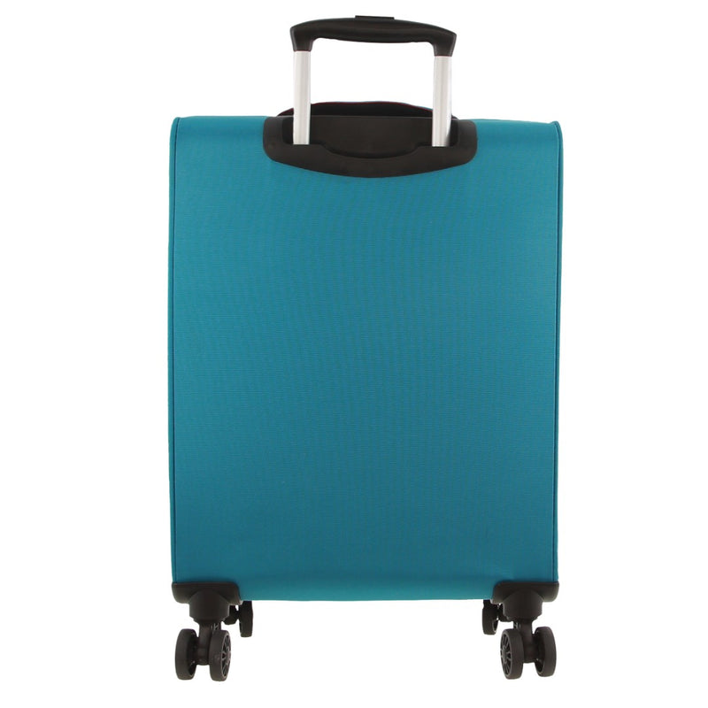 Pierre Cardin 55cm CABIN Soft Shell Suitcase in Turquoise (PC 3548C)
