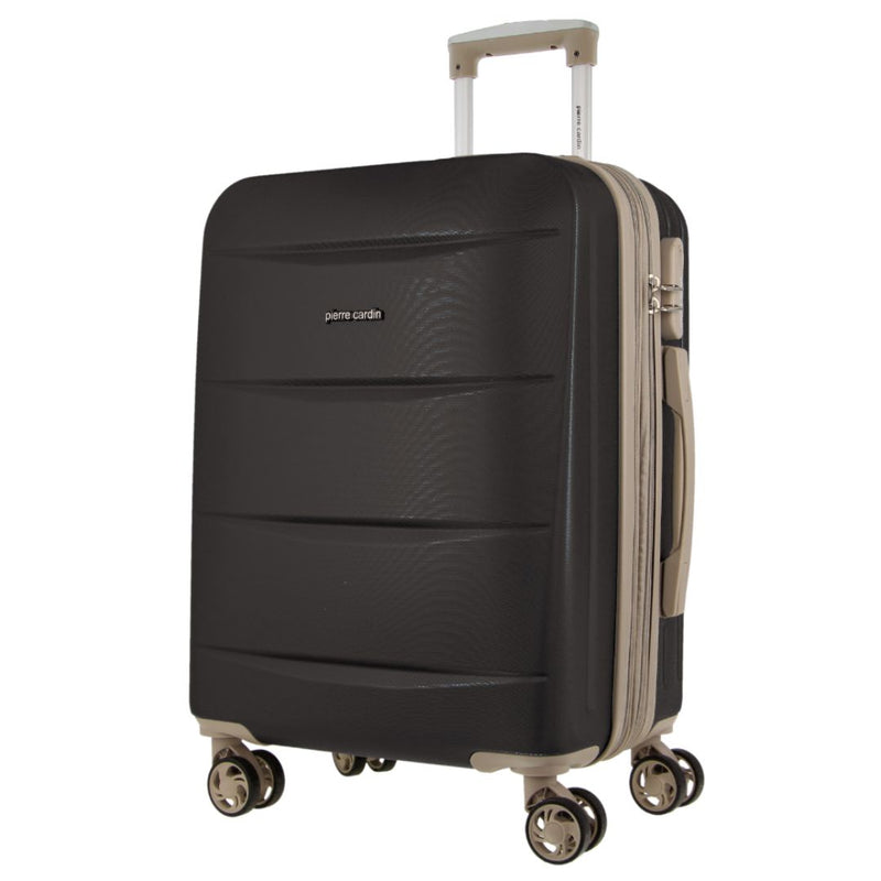 Pierre Cardin 54cm Cabin Hard-Shell Suitcase in Black (PC 3551C)