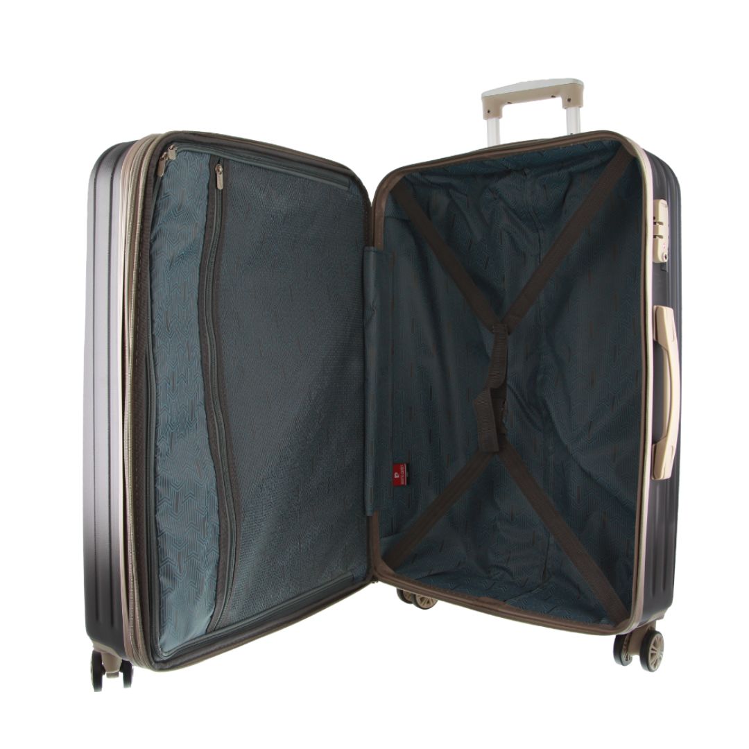 Pierre Cardin 70cm MEDIUM Hard-Shell Suitcase in Black
