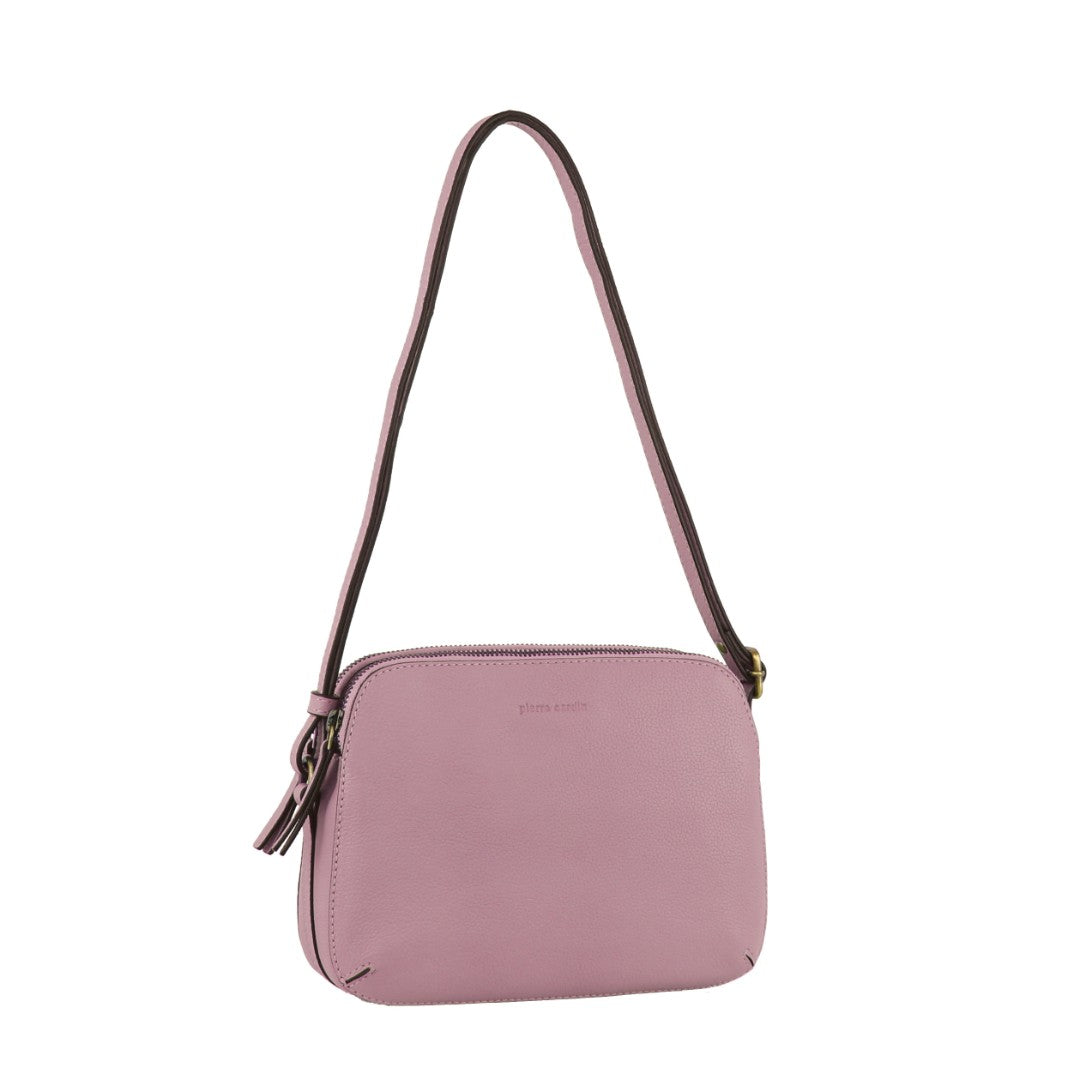Pierre Cardin Leather Ladies Crossbody Bag in Pink