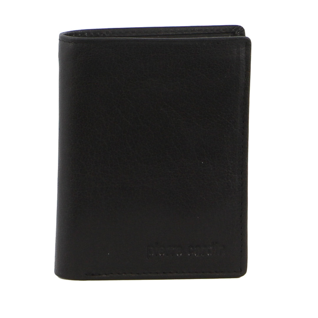 Pierre Cardin Men's Leather Tri-Fold Wallet in Black