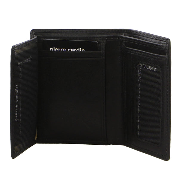 Pierre Cardin Men's Leather Tri-Fold Wallet in Black (PC 3615)