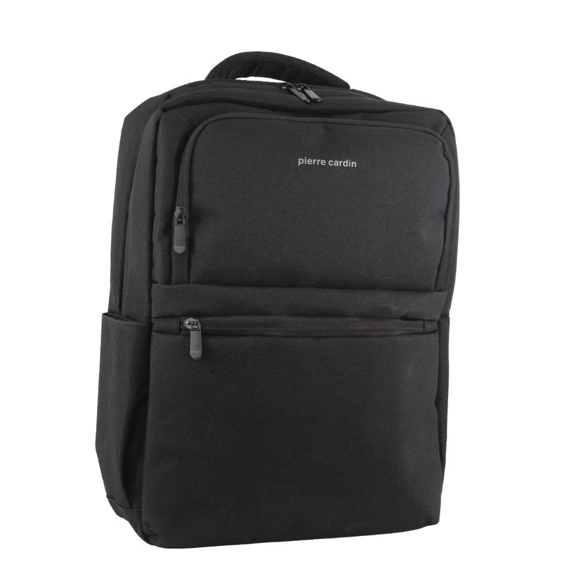 Pierre Cardin Travel & Business Backpack with Built-in USB Port in Black