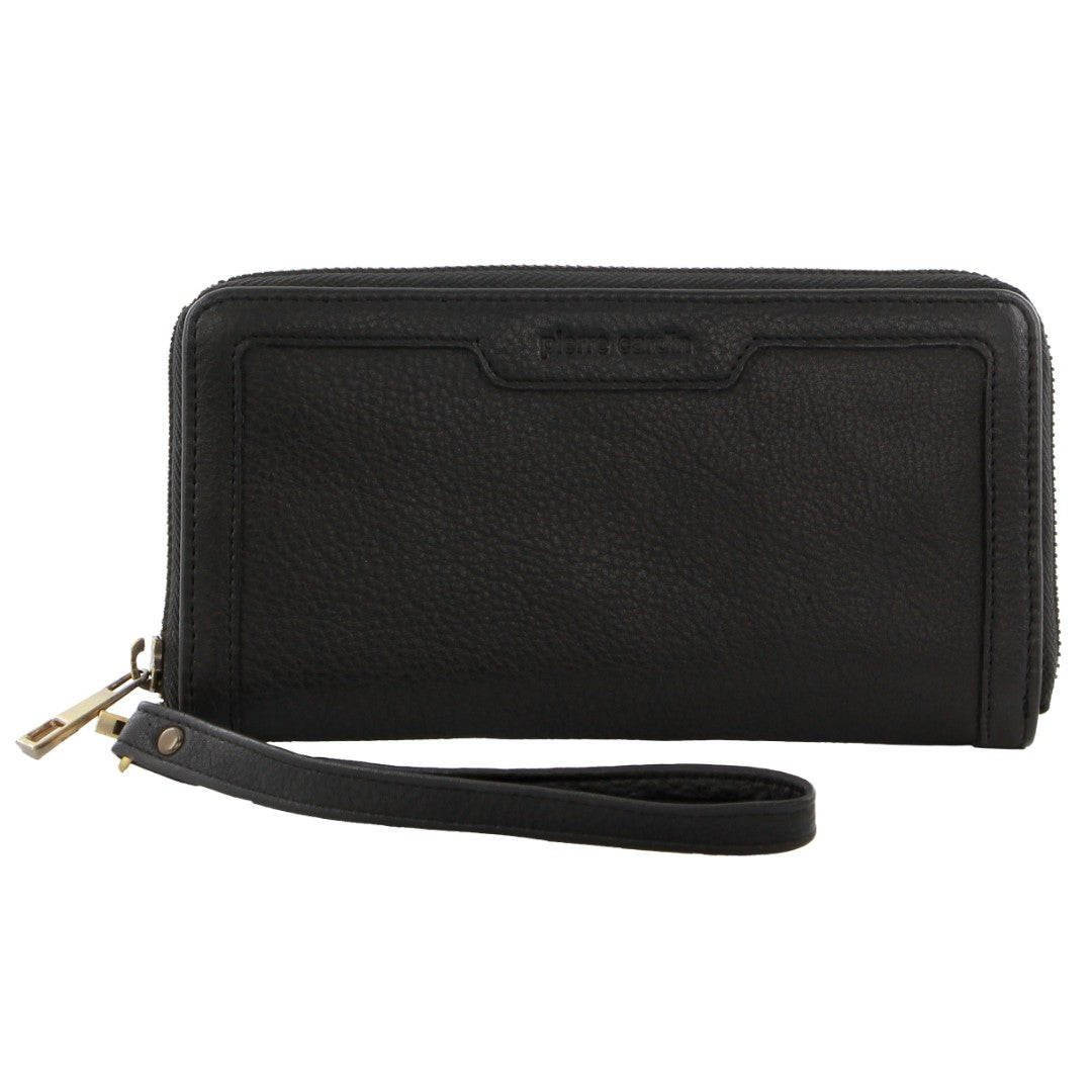 Pierre Cardin Women's Leather Zip Around Wallet w/ Wristlet