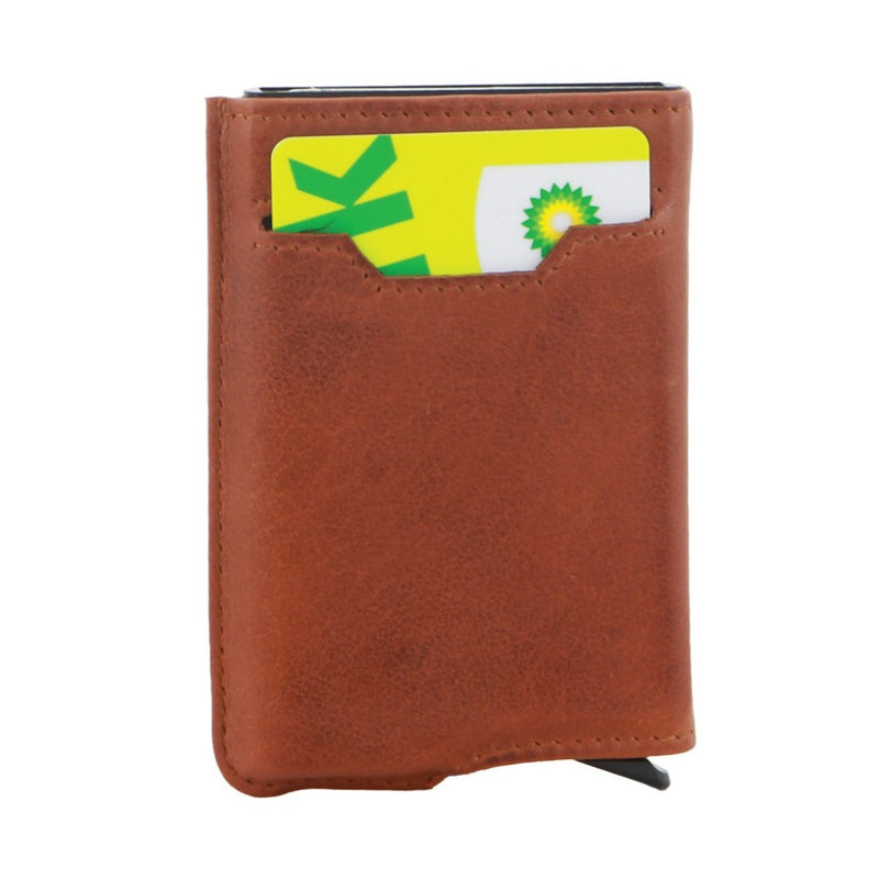 Pierre Cardin Leather Smart Slide Card Holder Tab Wallet in Tan (PC 3643)