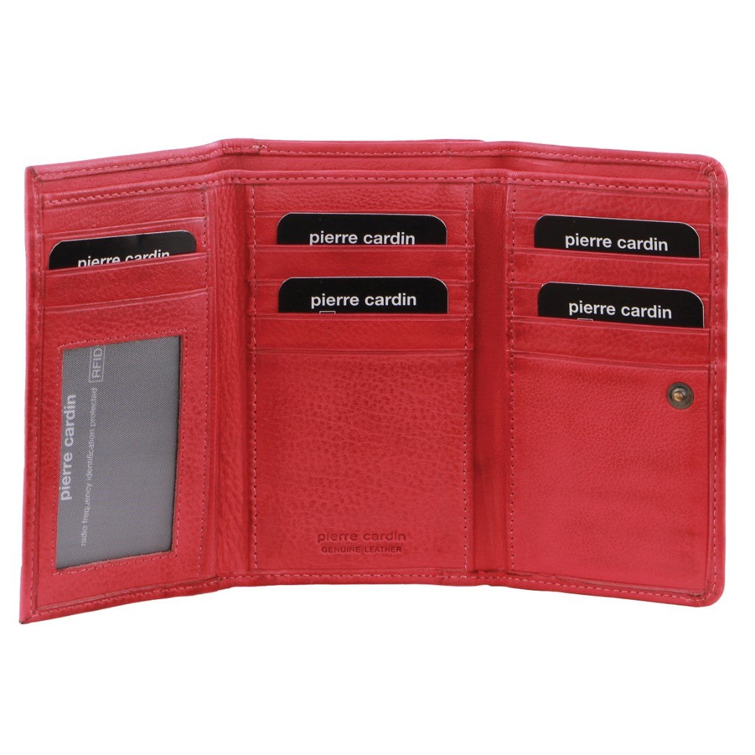 Pierre Cardin Leather Ladies Tri Fold Wallet