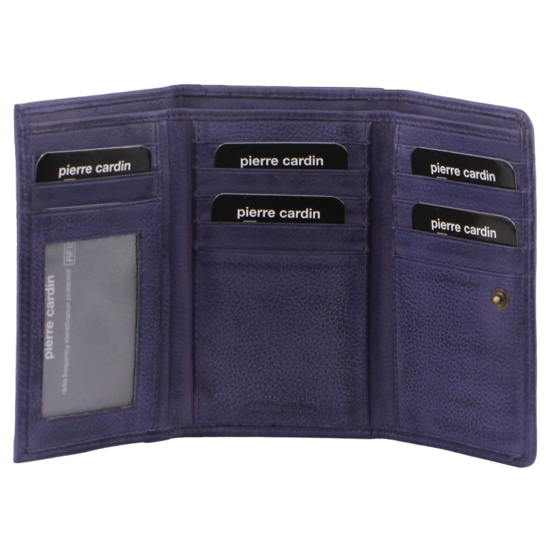 Pierre Cardin Leather Ladies Tri-Fold Wallet