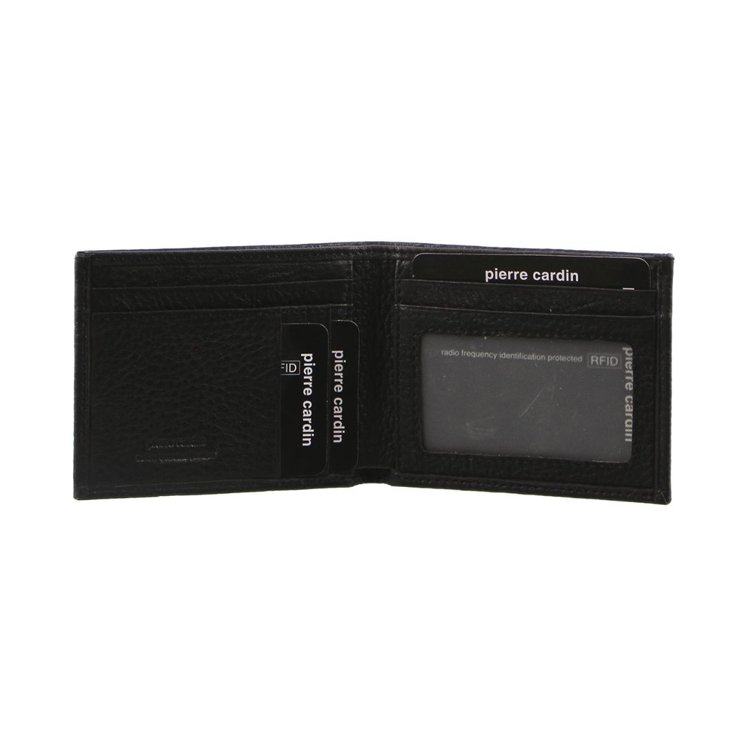 Pierre Cardin Italian Leather Bi-Fold Men's Wallet in Black