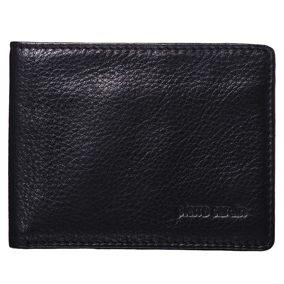Pierre Cardin Italian Leather Bi-Fold Men's Wallet in Black