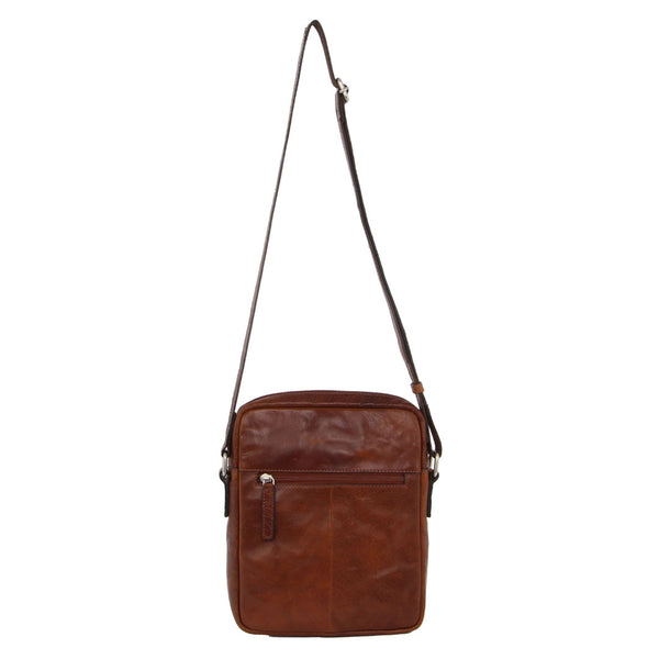 Pierre Cardin Rustic Leather iPad Bag in Chestnut (PC2794)