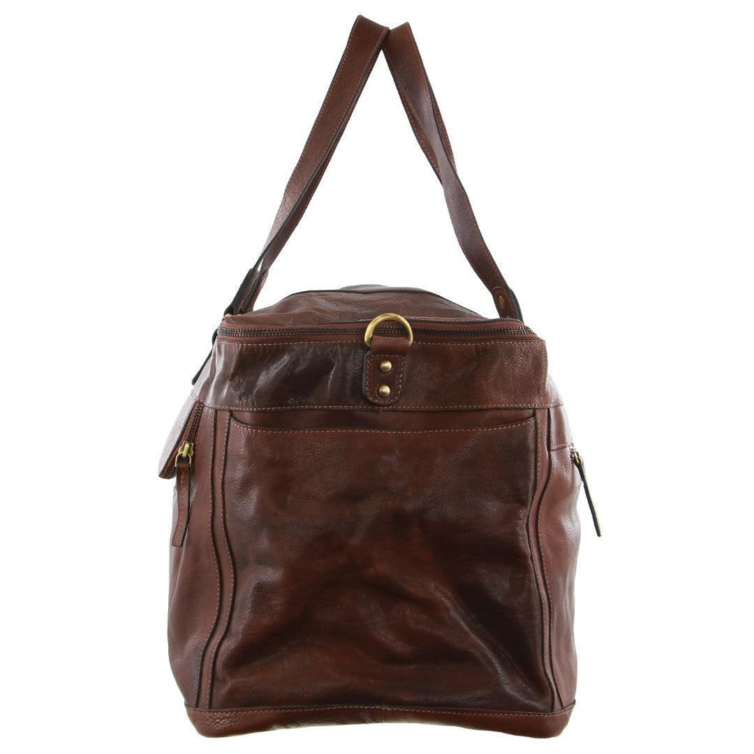 Pierre Cardin Leather Multi-Compartment Overnight Bag in Legend