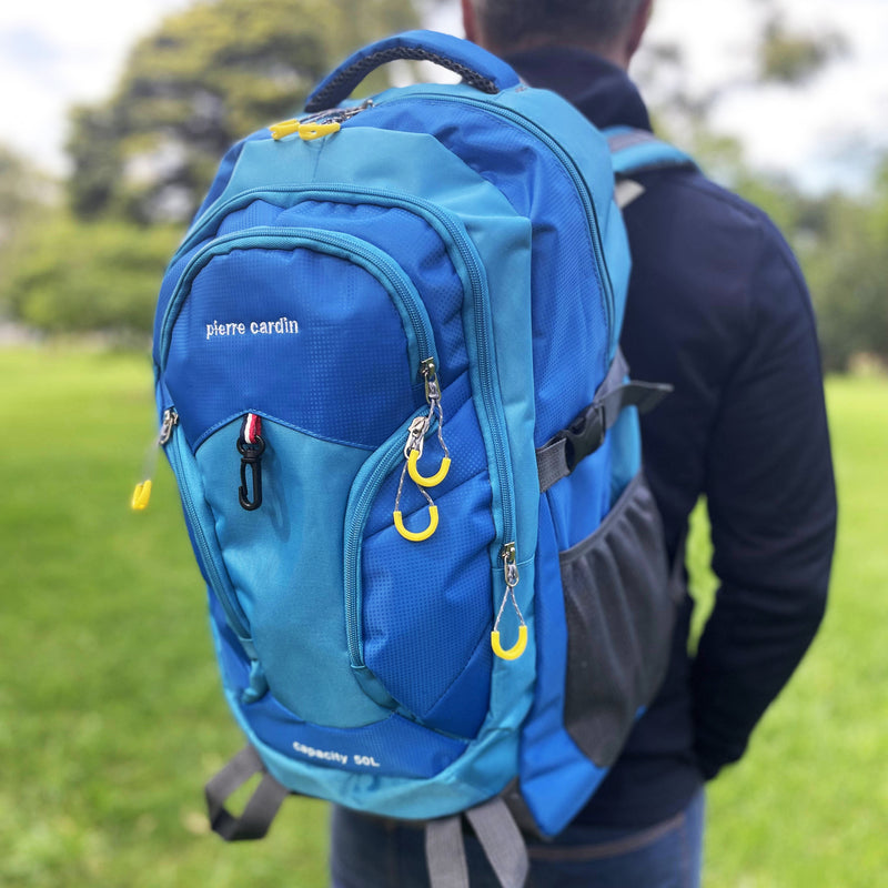 Pierre Cardin Nylon Travel & Sport Backpack in Blue (PC 3456 BLUE)
