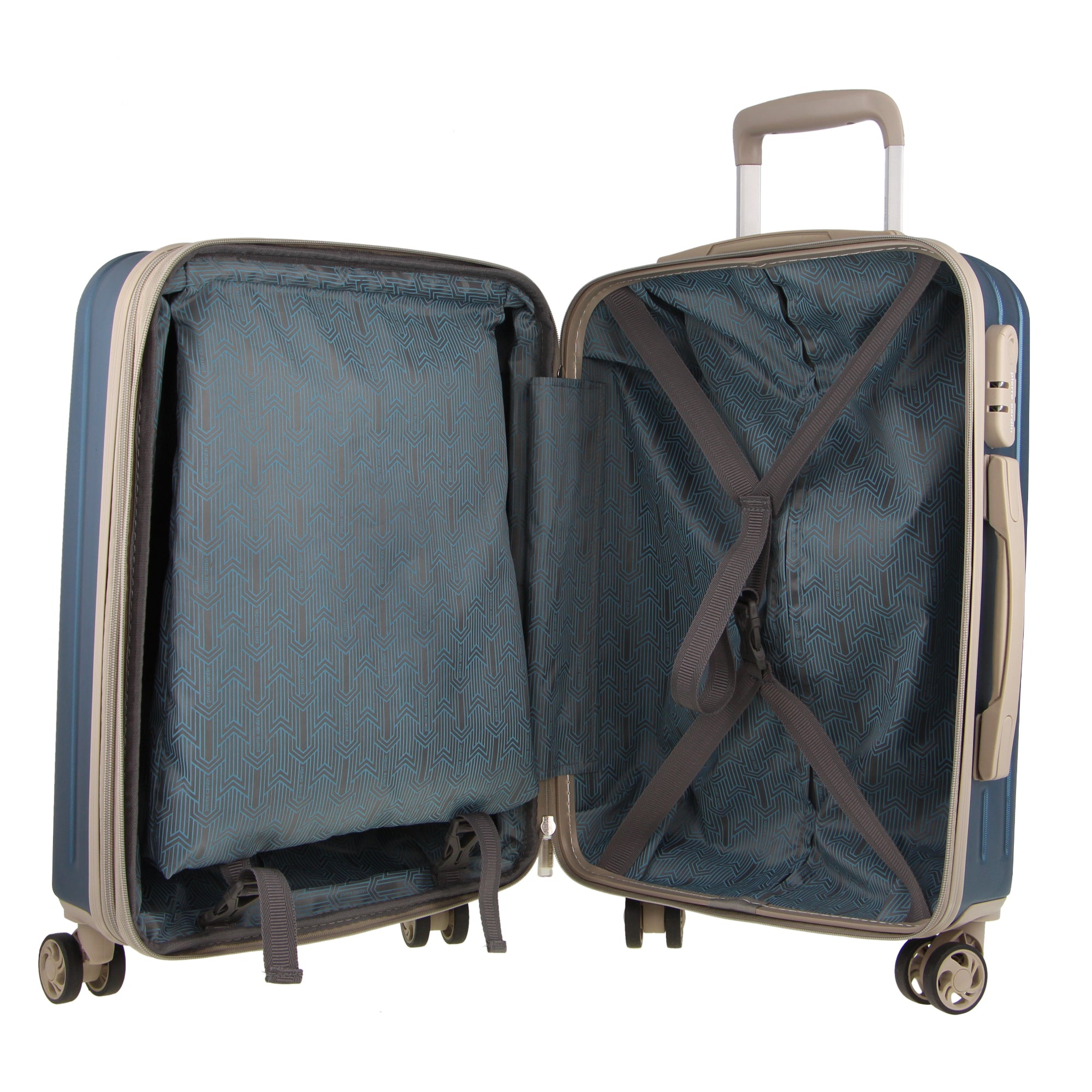 Pierre Cardin 54cm Cabin Hard-Shell Suitcase in Blue