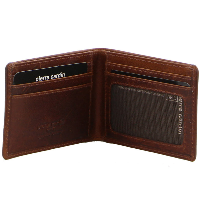 Pierre Cardin Leather Men's Slimline Bi-Fold Wallet in Tan (PC 3599)