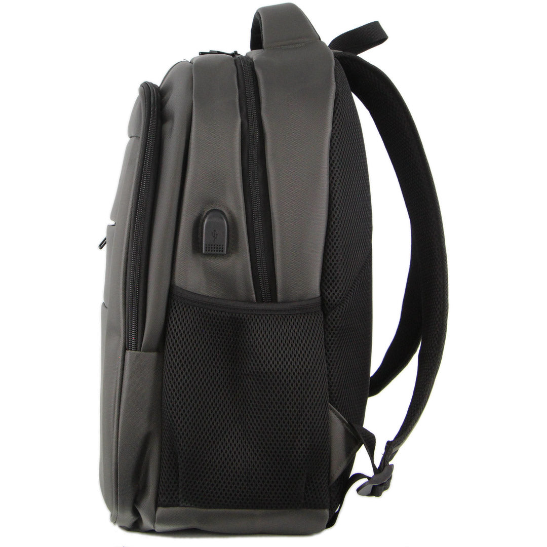Pierre Cardin Travel & Business Backpack with Built-in USB Port in Dark Grey